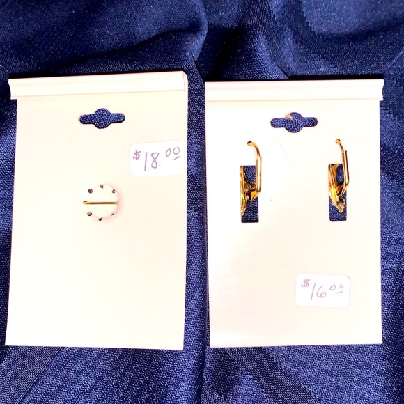 Matching Hummingbird Earrings and Pin - Picture 2 of 3